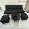Bộ Sofa Bed Kèm Bàn Kim Cương Mặt Kính Đen Cũ