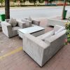Bộ Sofa Bọc Nhung Xám Kiểu Vuông Cũ