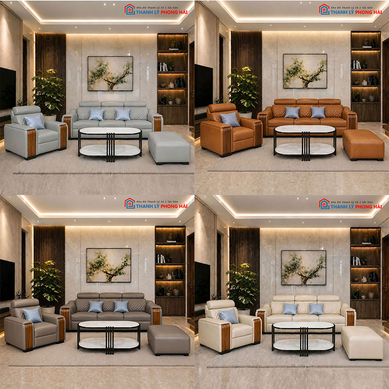 bo-sofa-camell-go-boc-da-moi-99 (1) Bộ Sofa Camell Go Bọc Da Mới 99% (Nhiều Màu)