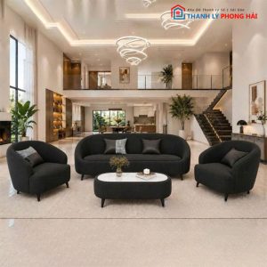 Bộ Sofa Da Bella Kèm Bàn Trà Mới 99%