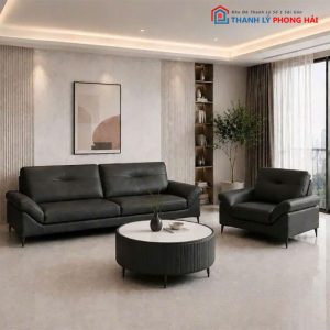 Bộ Sofa Da Hitachi Kèm Bàn Trà Mới 99%