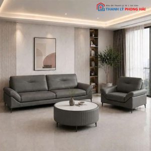 Bộ Sofa Da Hitachi Kèm Bàn Trà Mới 99%