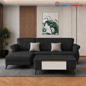 Bộ Sofa Da Nordic Góc L Kèm Bàn Mới 99%