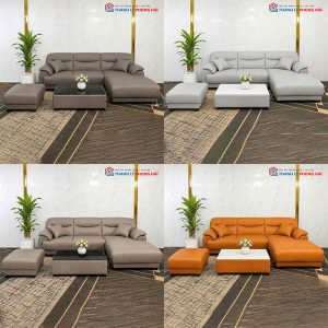 Bộ Sofa Da Puma Góc L Mới 99% (Nhiều Màu)