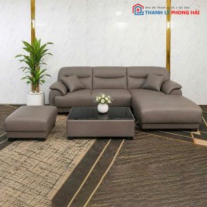 Bộ Sofa Da Puma Góc L Mới 99% (Nhiều Màu)