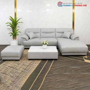 Bộ Sofa Da Puma Góc L Mới 99% (Nhiều Màu)