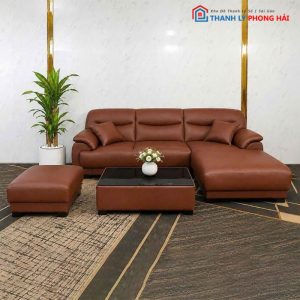Bộ Sofa Da Puma Góc L Mới 99% (Nhiều Màu)