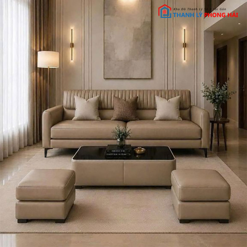 bo-sofa-da-sony-kem-ban-va-2-don-7 Bộ Sofa Da Sony Kèm Bàn Và 2 Đôn Mới 99%