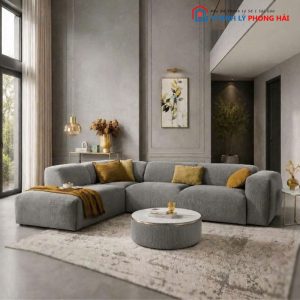 Bộ Sofa Dunhill Góc L Bọc Vải Mới 99% (Nhiều Màu)