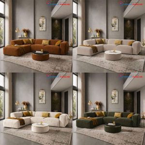 Bộ Sofa Dunhill Góc L Bọc Vải Mới 99% (Nhiều Màu)