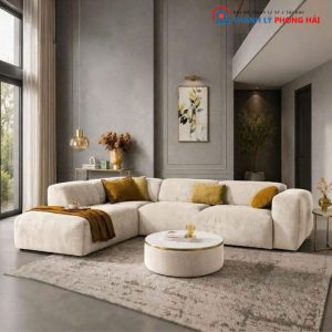 Bộ Sofa Dunhill Góc L Bọc Vải Mới 99% (Nhiều Màu)