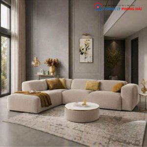 Bộ Sofa Dunhill Góc L Bọc Vải Mới 99% (Nhiều Màu)