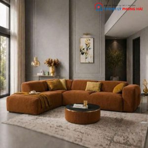 Bộ Sofa Dunhill Góc L Bọc Vải Mới 99% (Nhiều Màu)