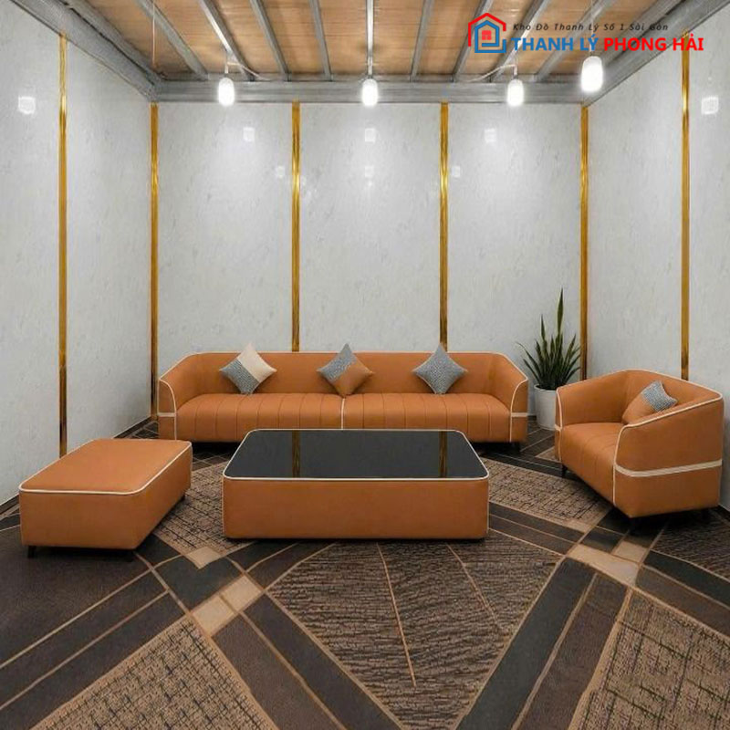 bo-sofa-fila-boc-da-4-mon-1 Bộ Sofa Fila Bọc Da 4 Món Mới 99%