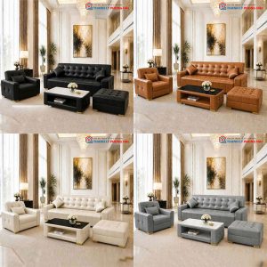 Thanh Lý Bộ Sofa Porsche Đính Nút Mới 99%