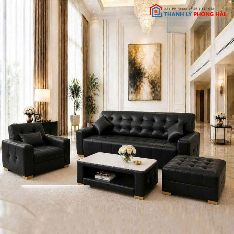 bo-sofa-porsche-dinh-nut-3 Thanh Lý Bộ Sofa Porsche Đính Nút Mới 99%
