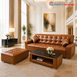 Bộ Sofa Porsche Đính Nút Cao Cấp Mới 99% (Nhiều Màu)