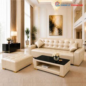 Bộ Sofa Porsche Đính Nút Cao Cấp Mới 99% (Nhiều Màu)