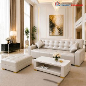 Bộ Sofa Porsche Đính Nút Cao Cấp Mới 99% (Nhiều Màu)