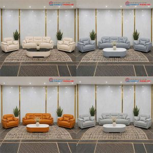 Bộ Sofa Puma Bọc Da Cao Cấp 4 Món Mới 99%