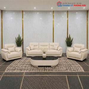 Bộ Sofa Puma Bọc Da Cao Cấp 4 Món Mới 99%