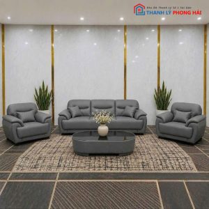 Bộ Sofa Puma Bọc Da Cao Cấp 4 Món Mới 99%