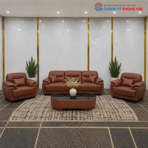 Bộ Sofa Puma Bọc Da Cao Cấp 4 Món Mới 99%