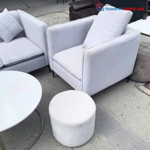Bộ Sofa Tiếp Khách Màu Xám Cũ