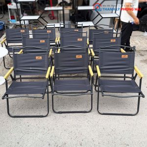 Ghế Camping Lưới Tay Gỗ Cũ