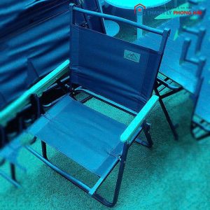 Ghế Camping Lưới Tay Gỗ Cũ