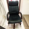 Ghế Giám Đốc Bọc Da Lưng Cao Tay Gỗ Cũ
