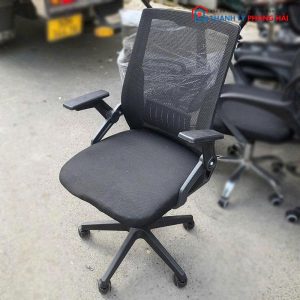 Ghế Xoay Tay Gập Lưng Lưới Thấp Cũ