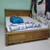 Giường Gỗ Tự Nhiên 1m6 Cũ Bền Chắc