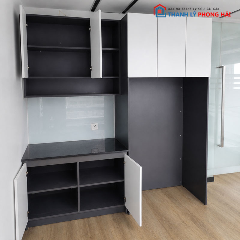 he-tu-bep-go-mdf-thiet-ke-don-gian-cu Hệ Tủ Bếp Gỗ MDF Thiết Kế Đơn Giản Cũ