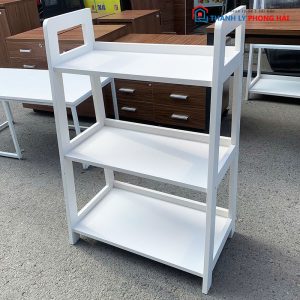 Kệ Trưng Bày Khung Sắt Mặt Gỗ Cũ