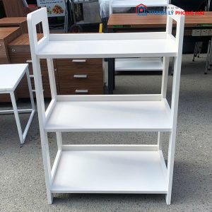 Kệ Trưng Bày Khung Sắt Mặt Gỗ Cũ