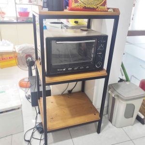 Kệ Trưng Bày Mặt Gỗ Khung Sắt Cũ
