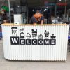 Quầy Lễ Tân Kiểu Bo Cong 2m Cũ