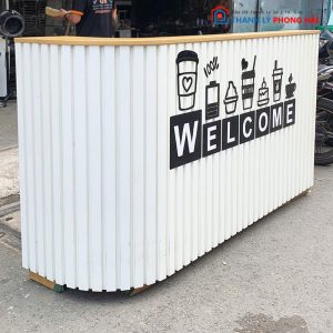 Quầy Lễ Tân Kiểu Bo Cong 2m Cũ