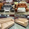 Sofa Băng Da 3 Chỗ Màu Kem Mới 99%