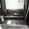 Sofa Bed 1m76 Kéo Thành Giường Bọc Da Đen Cũ