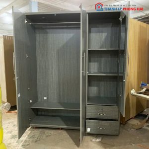 Tủ 3 Cánh 1m6 Gỗ MDF Lõi Xanh Mới 99%