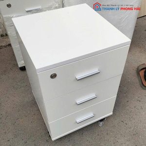 Tủ Cabin 3 Ngăn Kéo Màu Trắng Cũ