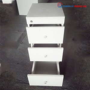 Tủ Cabin 3 Ngăn Kéo Màu Trắng Cũ