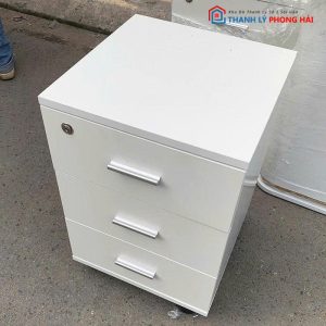 Tủ Cabin 3 Ngăn Kéo Màu Trắng Cũ