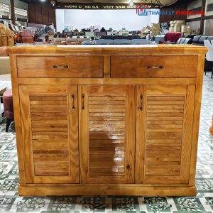Tủ Giày Dép Gỗ Cao Su 1m2 3 Cánh Mới 99%