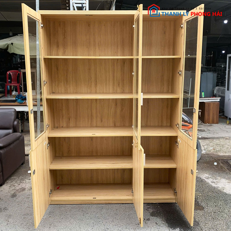 tu-ho-so-1m4-6-canh-go-mdf-cu-1 Tủ Hồ Sơ 1m4 6 Cánh Gỗ MDF Cũ