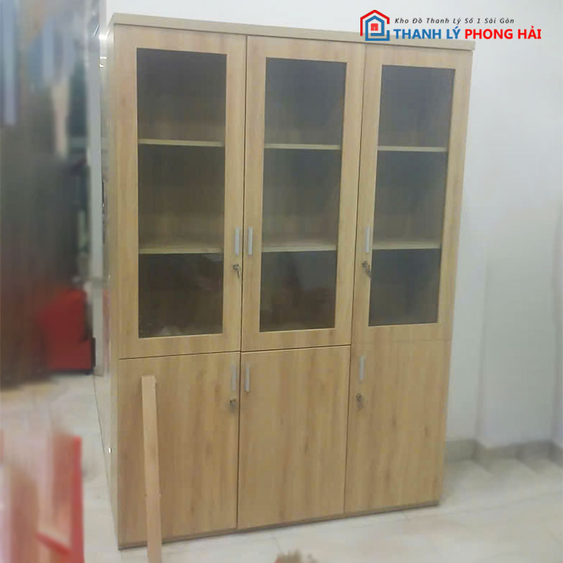 tu-ho-so-1m4-6-canh-go-mdf-cu-2 Tủ Hồ Sơ 1m4 6 Cánh Gỗ MDF Cũ