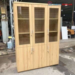 Tủ Hồ Sơ 1m4 6 Cánh Gỗ MDF Cũ