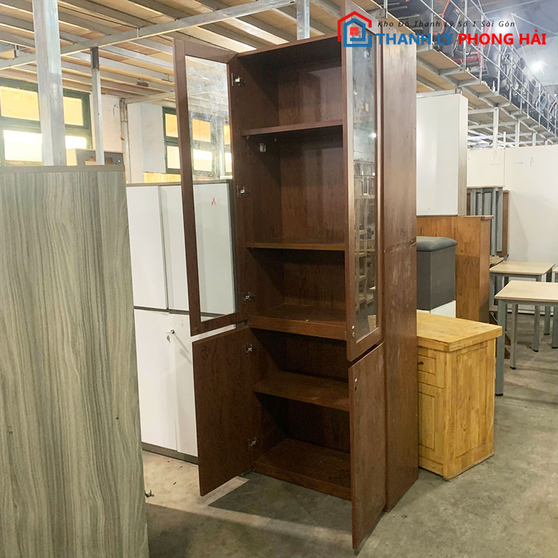 tu-ho-so-4-canh-go-mdf-cua-kinh-cu-1 Tủ Hồ Sơ 4 Cánh Gỗ MDF Cửa Kính Cũ